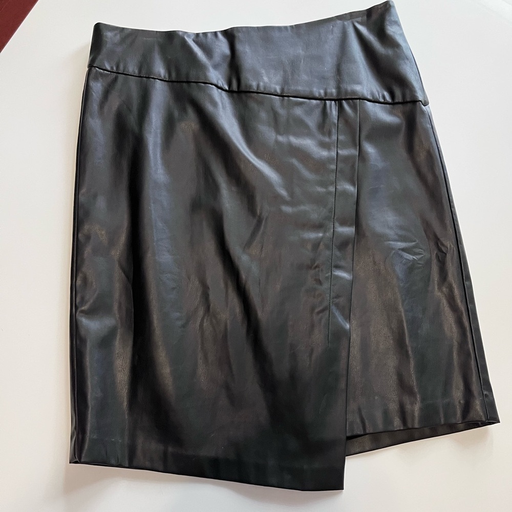 DKNY faux leather skirt